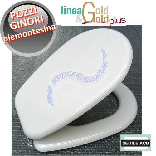 PIEMONTESINA Pozzi Ginori toilet seat with wooden core - ACB GOLD line