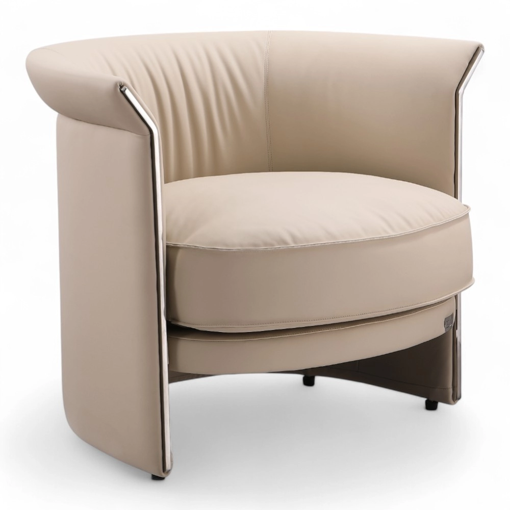 POLTRONA | SOLAE.PR | SIMILPELLE BIANCO PANNA