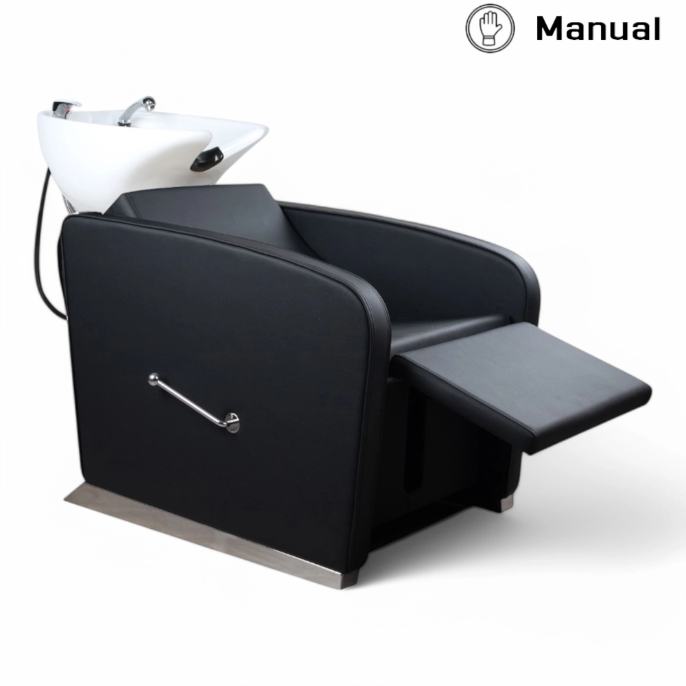 LAVATESTA PARRUCCHIERE | NEO.FN | SIMILPELLE NERA CON ALZA GAMBE MANUALE