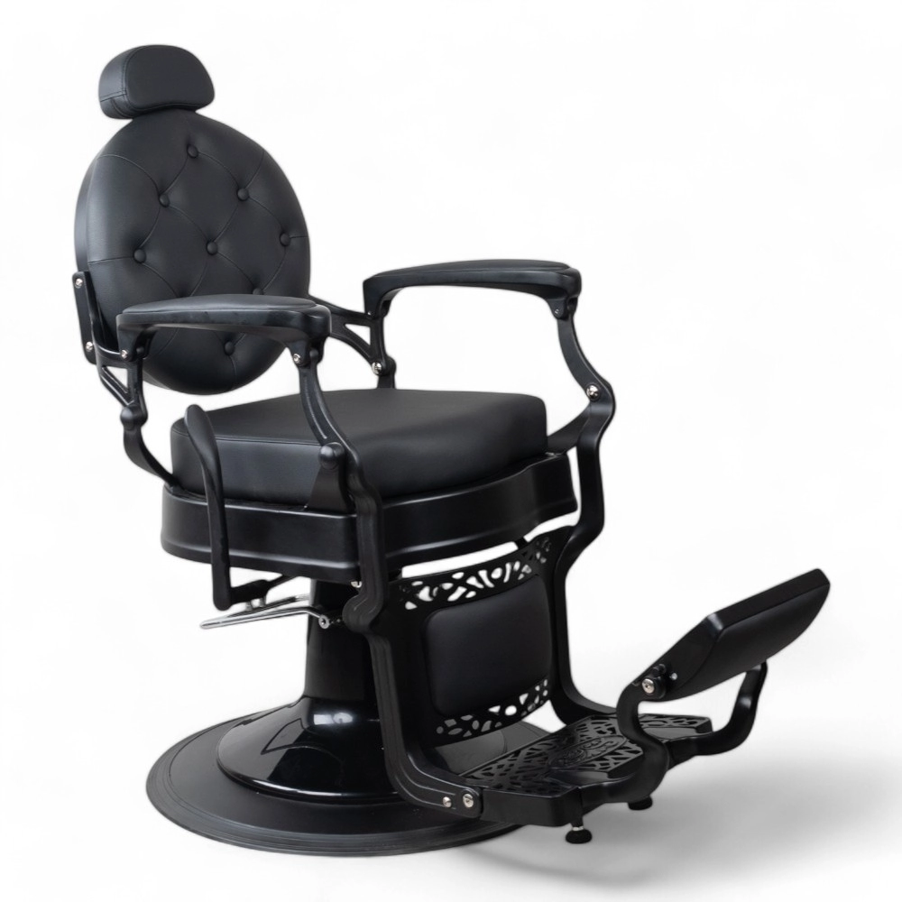 POLTRONA BARBIERE | RONIN.FN | SCOCCA NERO OPACO IN SIMILPELLE NERA