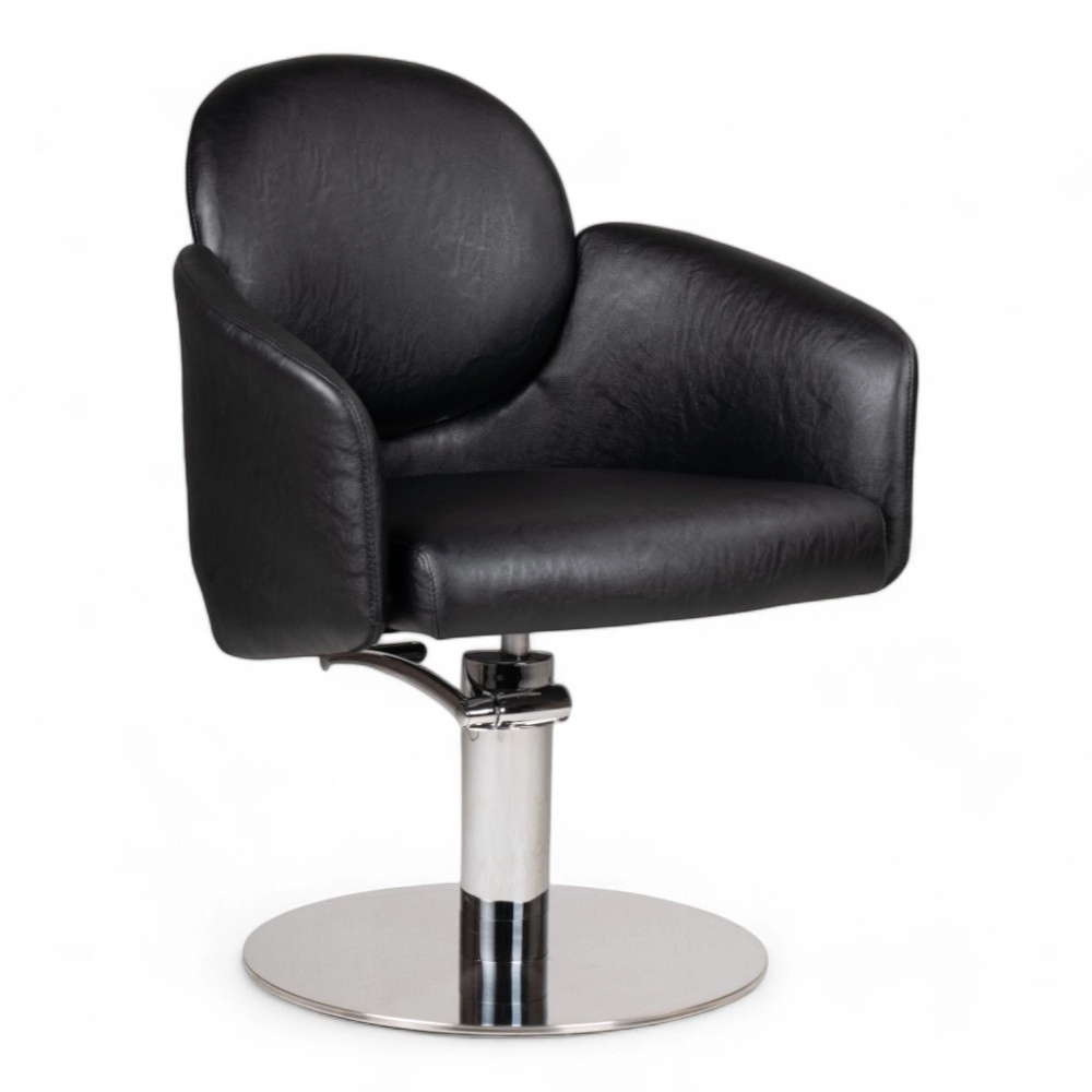 POLTRONA PARRUCCHIERE | CREOS.YL | SIMILPELLE NERA CON POMPA IDRAULICA