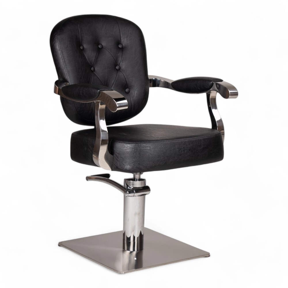 POLTRONA PARRUCCHIERE | MITUA.YL | SIMILPELLE NERA CON POMPA IDRAULICA