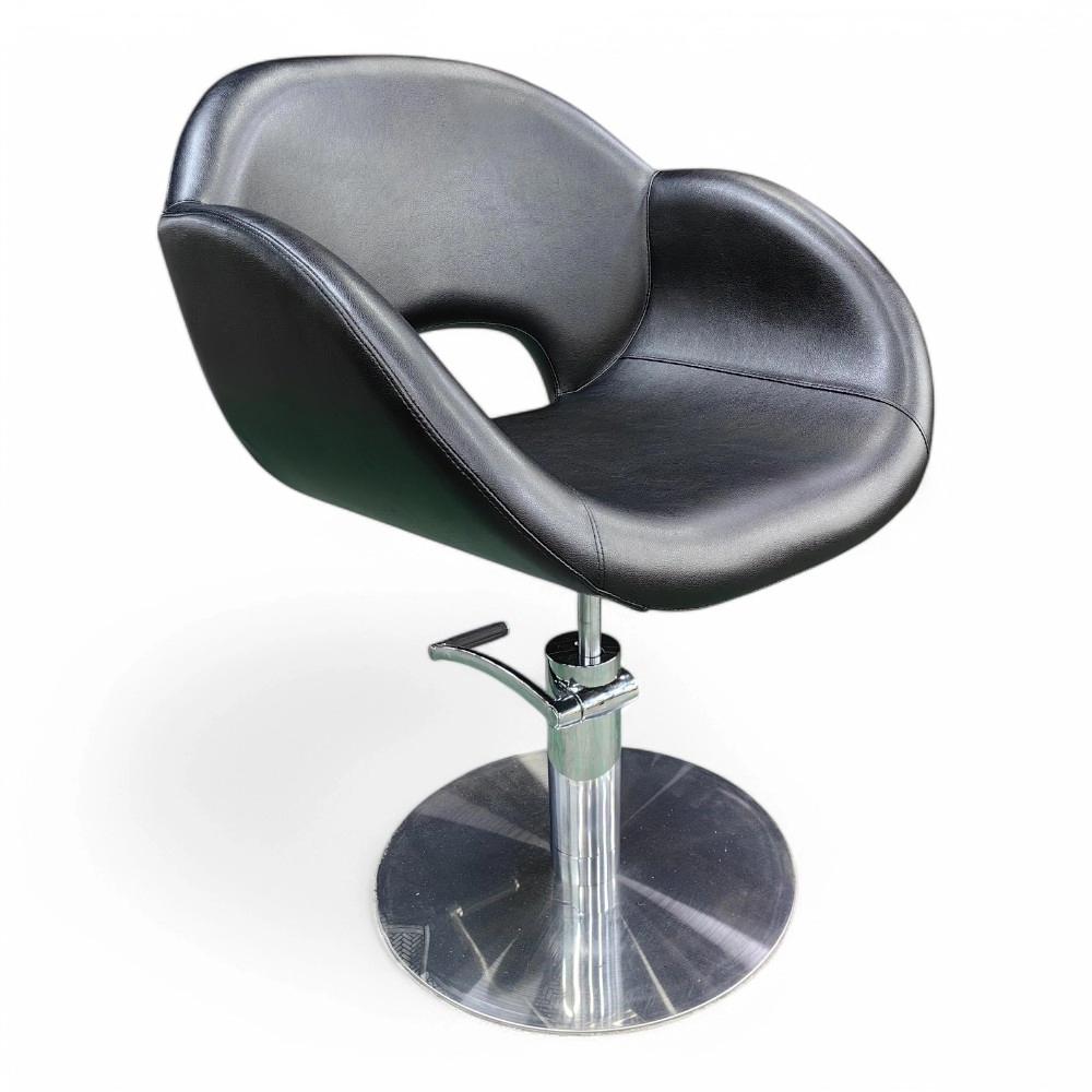 POLTRONA PARRUCCHIERE | OVOME.HG | SIMILPELLE NERA CON POMPA IDRAULICA