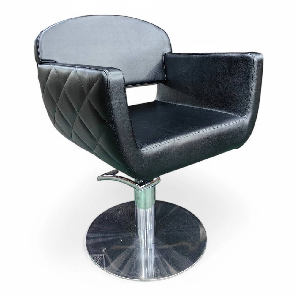 POLTRONA PARRUCCHIERE | VIVAS.HG | SIMILPELLE NERA CON POMPA IDRAULICA