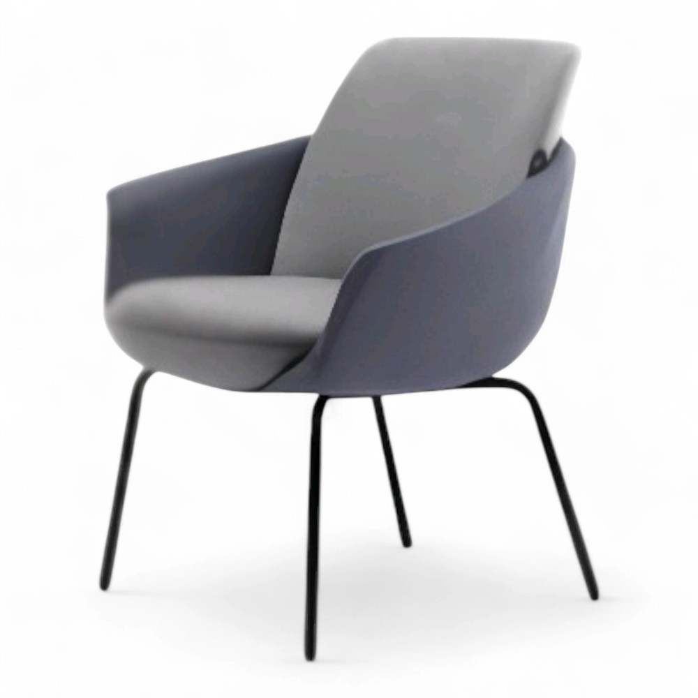 POLTRONA | ARIA.RN | TESSUTO GRIGIO E BLU NAVY