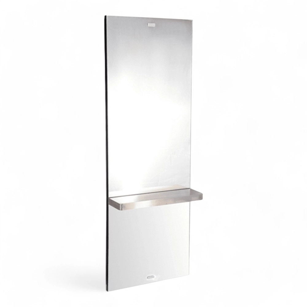POSTAZIONE SPECCHIO | ESSEN.HG | CON MENSOLA IN ACCIAIO SATINATO