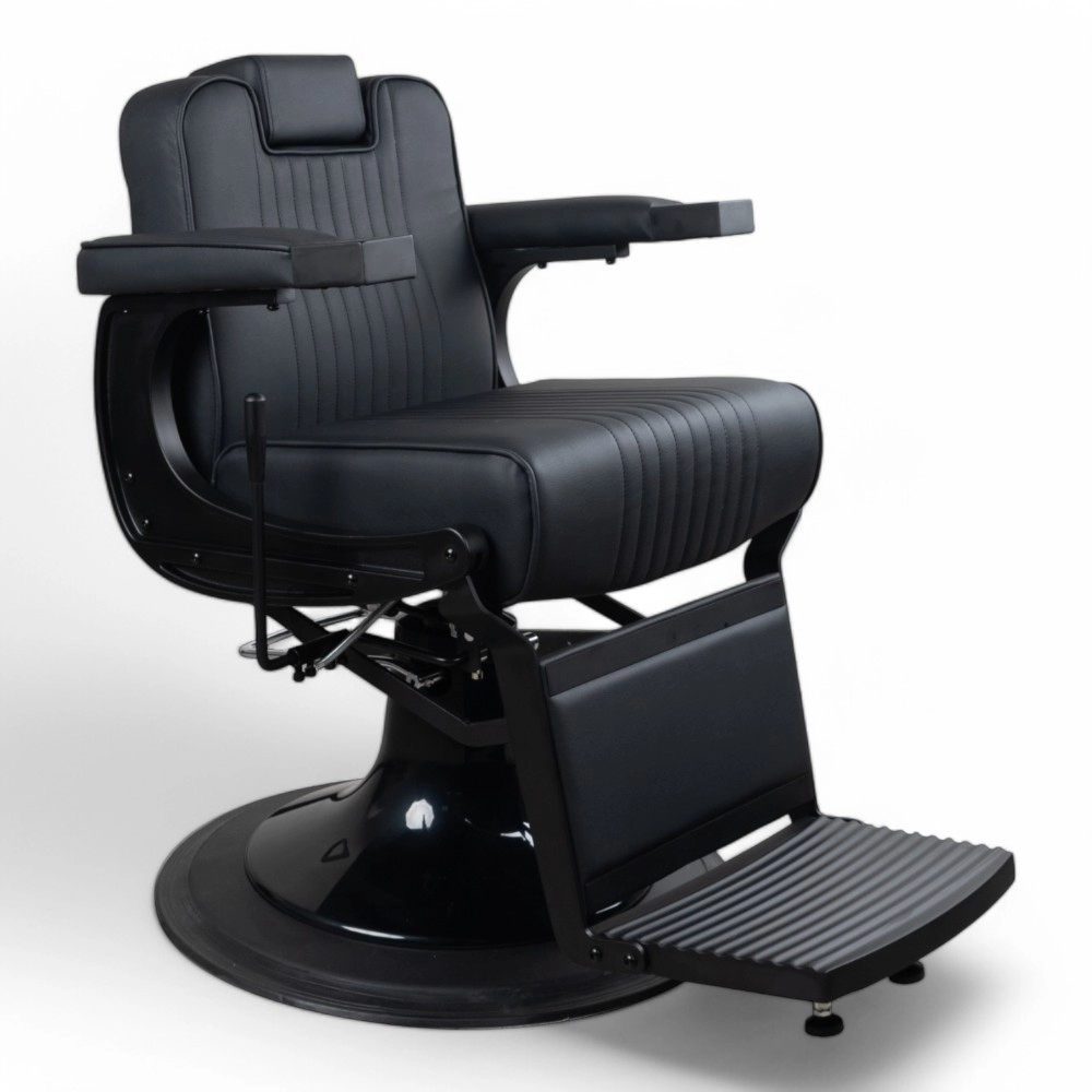 POLTRONA BARBIERE | NEWMA.FN | SCOCCA NERA IN SIMILPELLE NERA