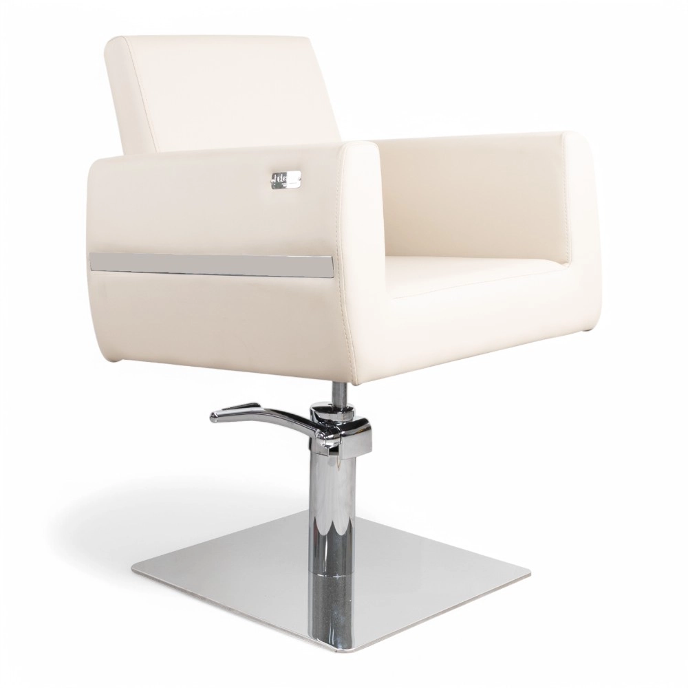 POLTRONA PARRUCCHIERE | GIOVE.FN | SIMLPELLE BEIGE CON POMPA IDRAULICA