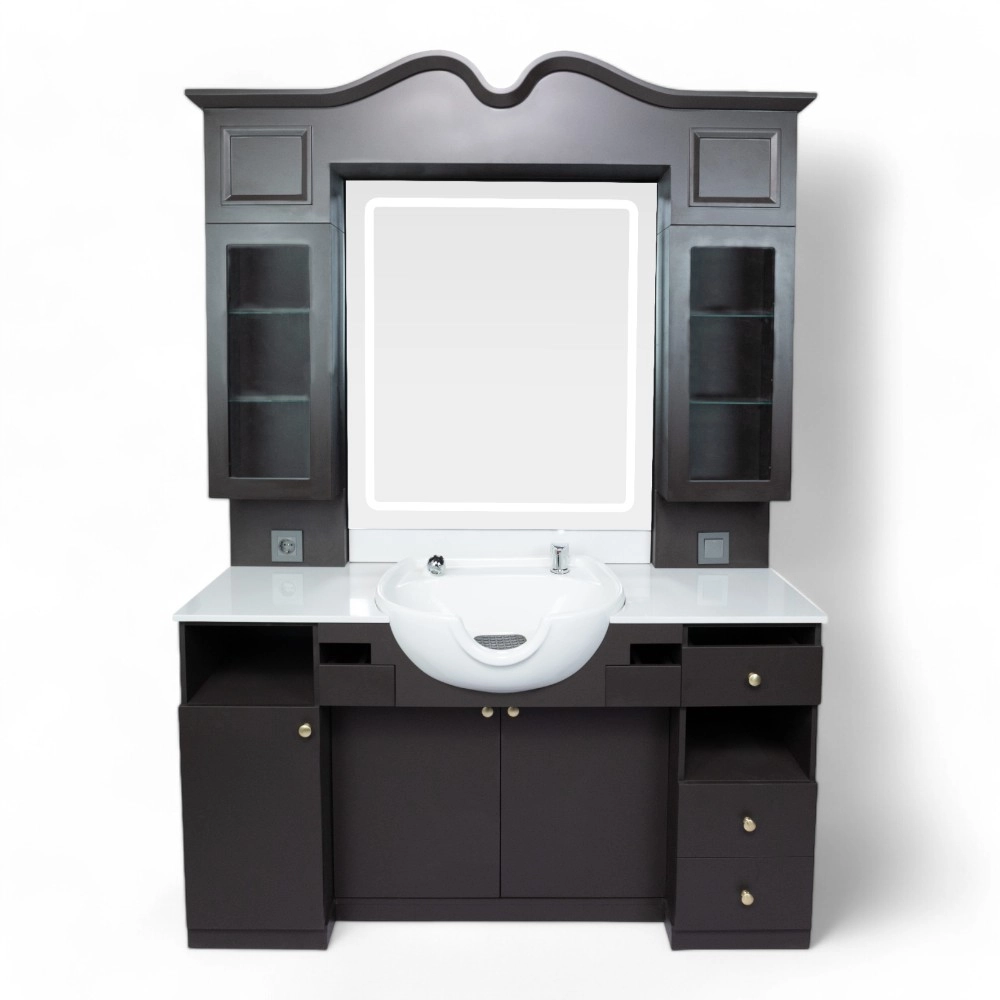 POSTAZIONE BARBIERE | ADORA.FN | TESTA DI MORO CON PIANO DI LAVORO IN MARMO