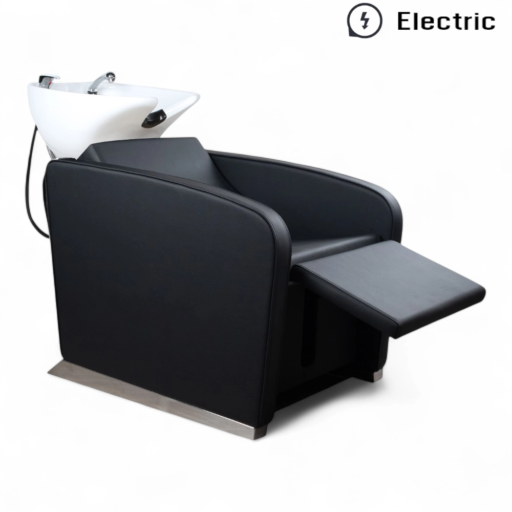 LAVATESTA PARRUCCHIERE | NEO-E.FN | SIMILPELLE NERA CON ALZA GAMBE ELETTRICO