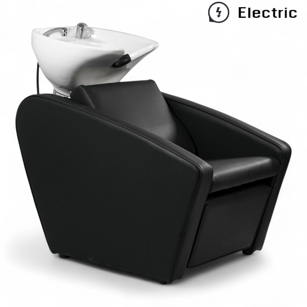 LAVATESTA PARRUCCHIERE | SPACE-E.MG | SIMILPELLE NERA CON ALZA GAMBE ELETTRICO