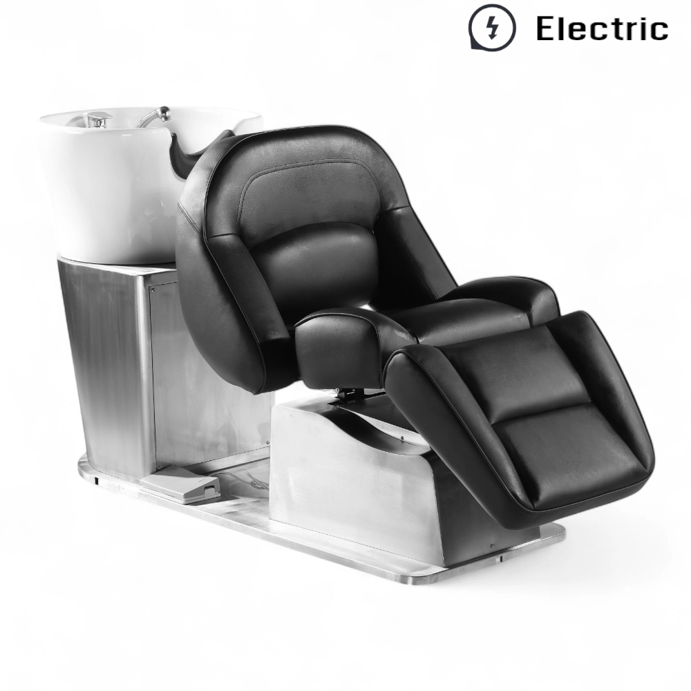 LAVATESTA PARRUCCHIERE | LUXOR.EM | SIMILPELLE NERA SDRAIABILE ELETTRICAMENTE