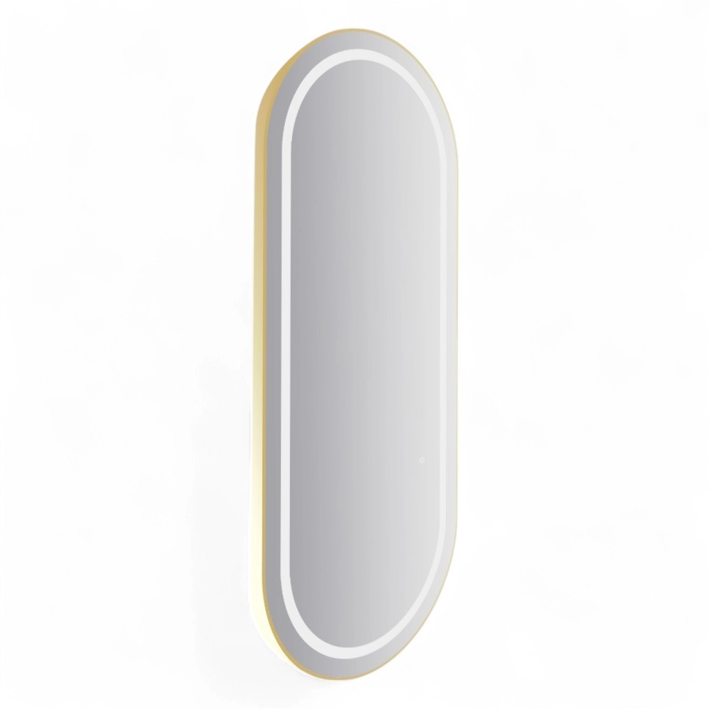 POSTAZIONE SPECCHIO | OVAL.FN | LED E INSERTI ORO
