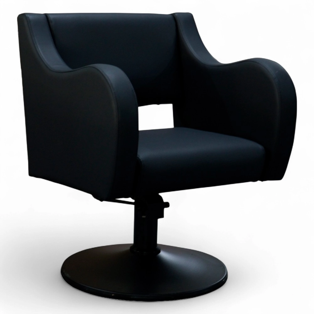 POLTRONA PARRUCCHIERE | RYME.MG | SIMILPELLE NERA CON POMPA IDRAULICA