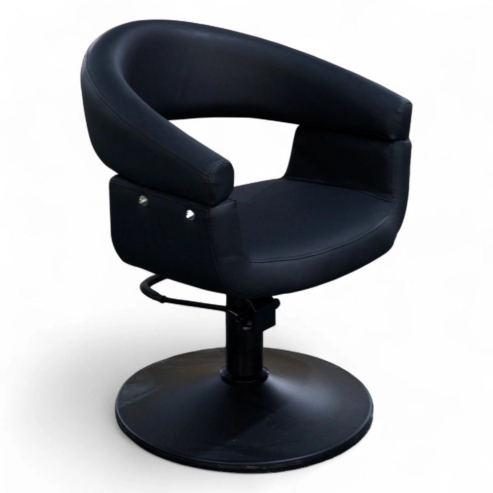 POLTRONA PARRUCCHIERE | GRYM.MG | SIMILPELLE NERA CON POMPA IDRAULICA