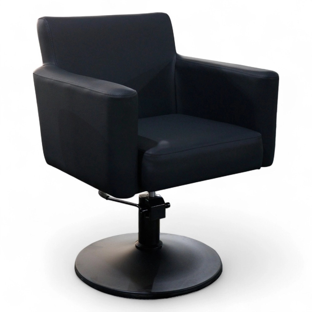 POLTRONA PARRUCCHIERE | FEMM.MG | SIMILPELLE NERA CON POMPA IDRAULICA