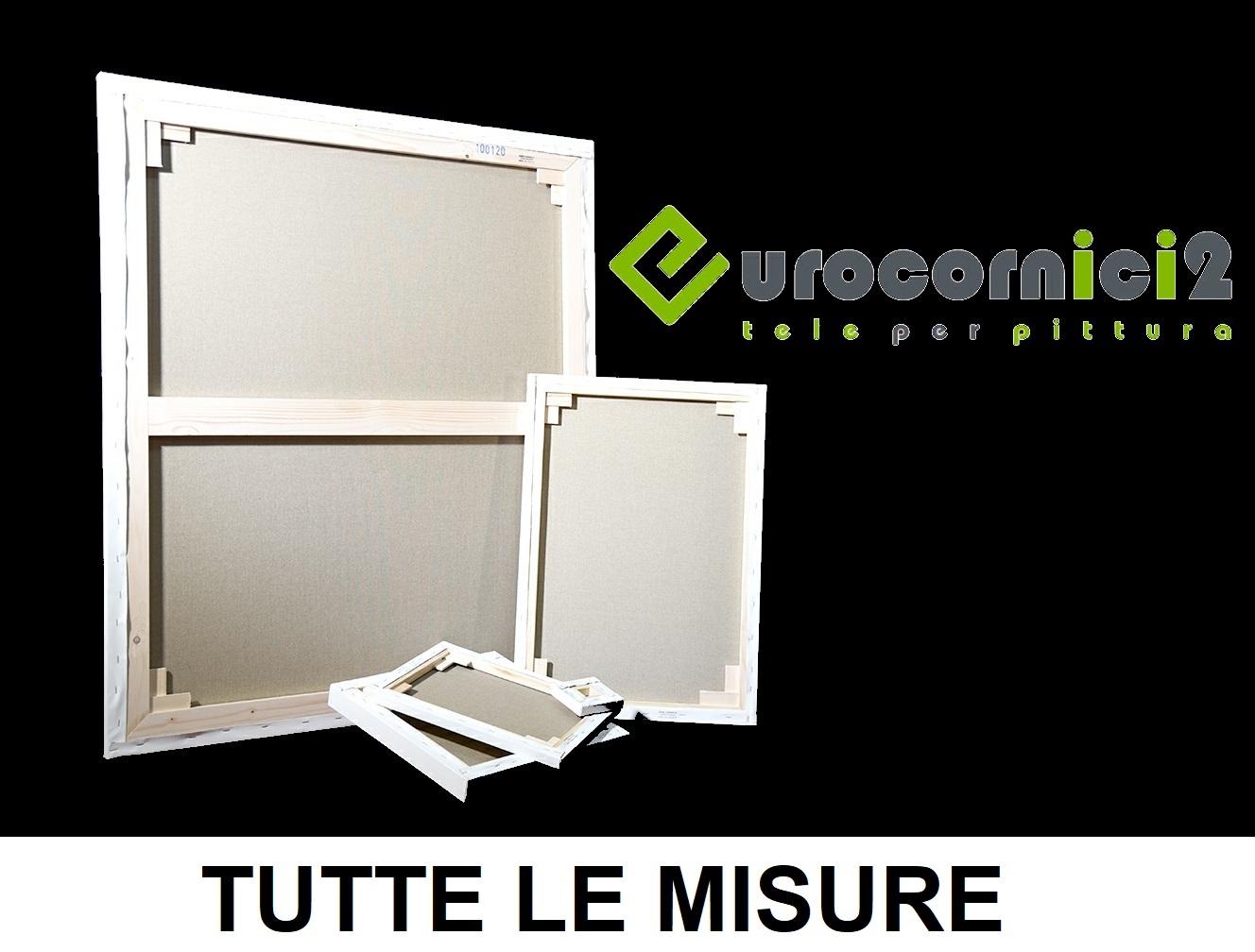 Tele in Lino 100% per dipingere - profilo 2 cm - Telaio Telato Puro Lino