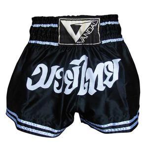 PANTALONCINI VANDAL MUAY THAI CLASSIC NERO IN SATIN