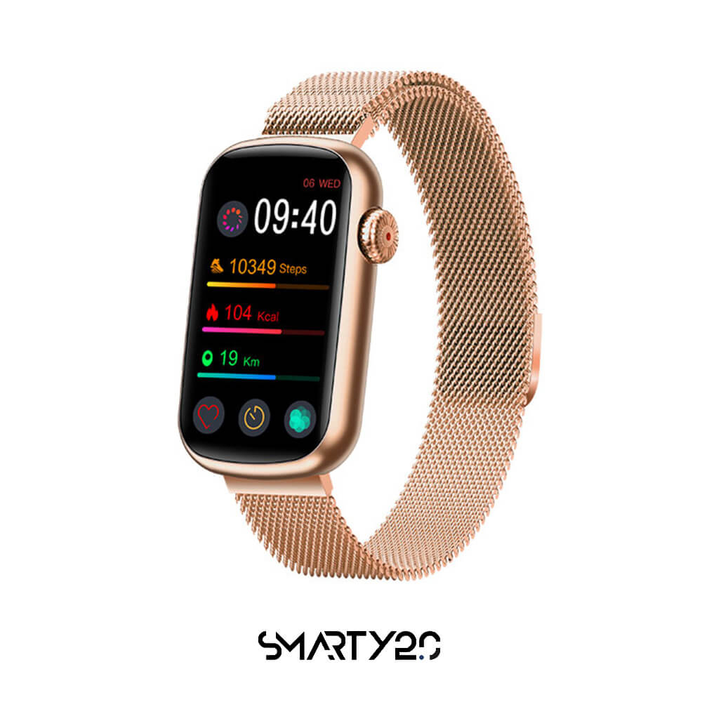 Smarty 2.0 - Smartwatch Sport Cassa in Acciaio, Cinturino Verde Tiffany -  Edy Gioielli