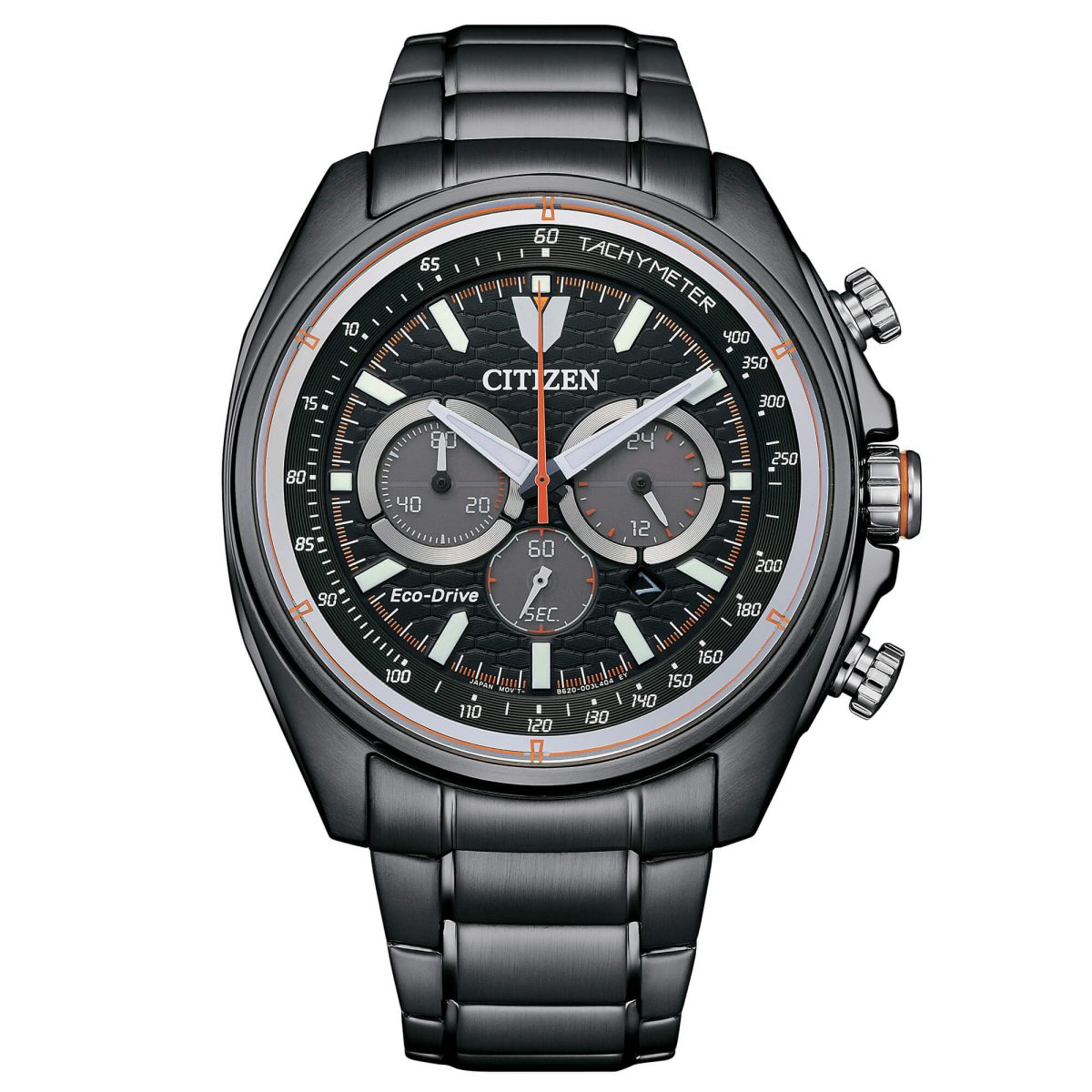 Orologio Uomo Citizen Eco Drive Cronografo Aviator Data Acciaio