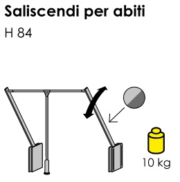 SERVETTO SALISCENDI PER VANO ARMADIO L90 VOLO 2022