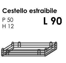 CESTELLO ESTRAIBILE PER ARMADI SCORREVOLI GOLF