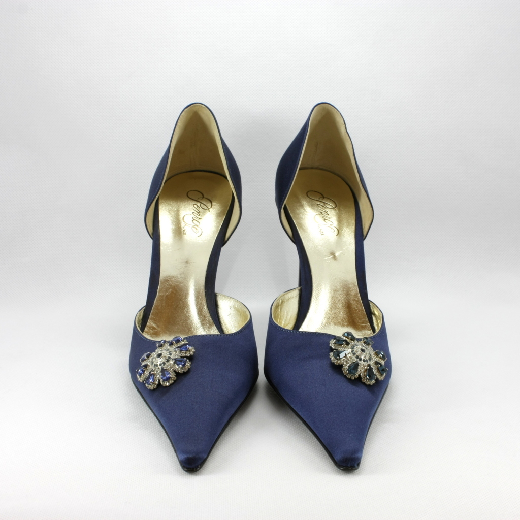 scarpe blu eleganti con tacco