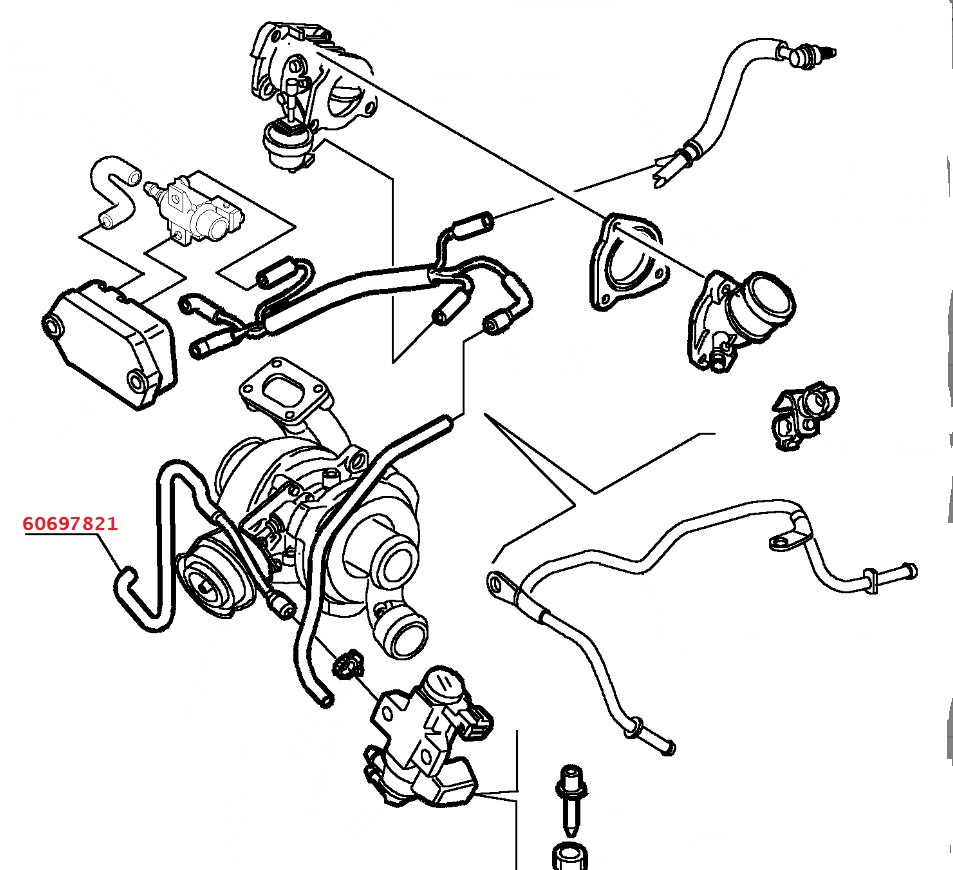 Tubo Turbo Aria Di Carica Per Alfa Romeo 156 Sportwagon 1.9 JTD – Ricambio Originale 55181972