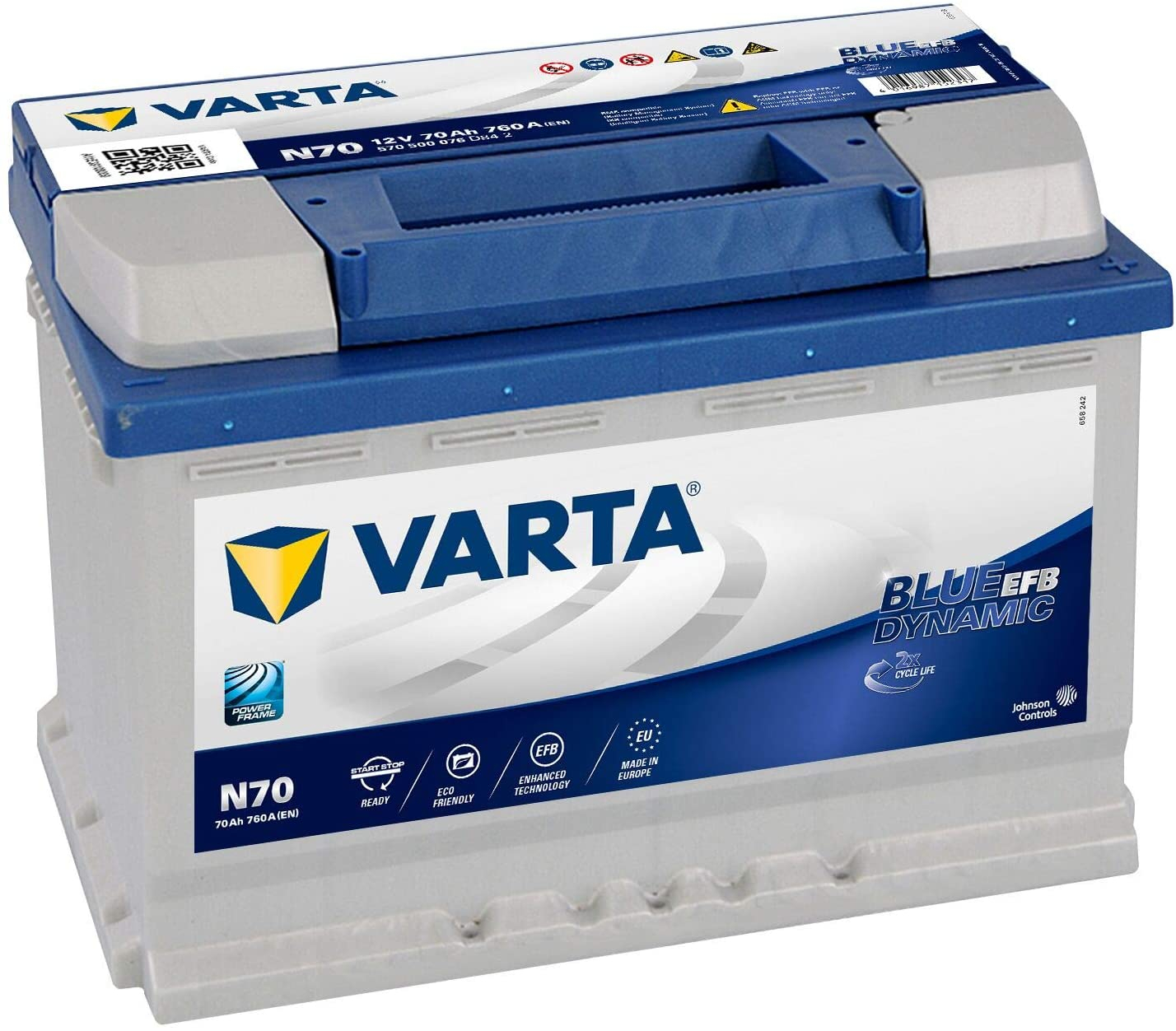 BATTERIA VARTA N70 EFB 70AH START&STOP 760A - F.A.V. di Amorelli