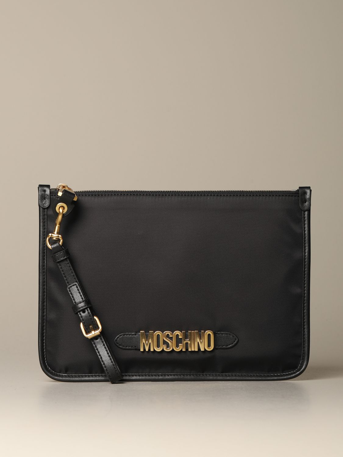 Borse a spalla Moschino  Portafoglio Biker In Nappa Laminata Oro