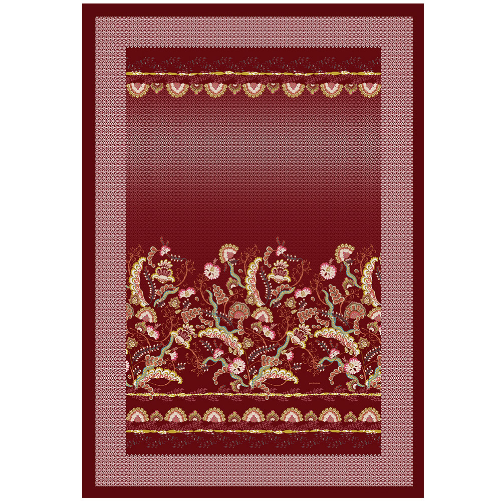 Trapunta MATRIMONIALE Bassetti GRANFOULARD in raso di puro cotone IMPERIA  Var.R1 ROSSO