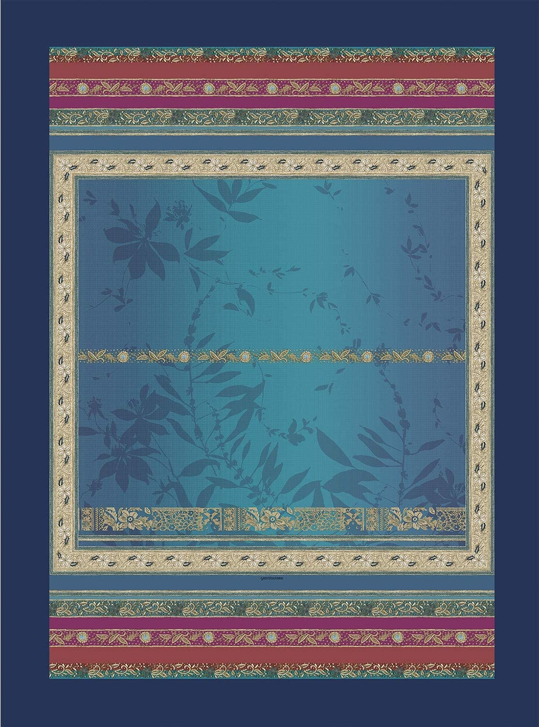 Tappeto moderno arredo Bassetti Granfoulard Malve B1 blu antiscivolo