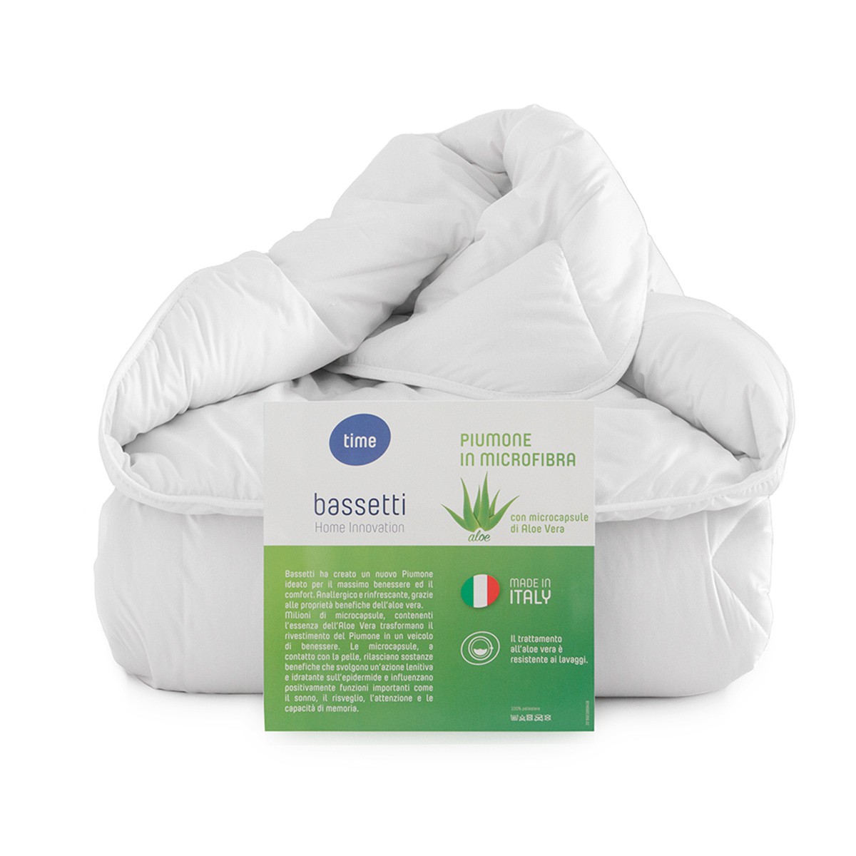 Piumino Bassetti Piumone singolo ALOE 155x200 cm 1 stella primaverile