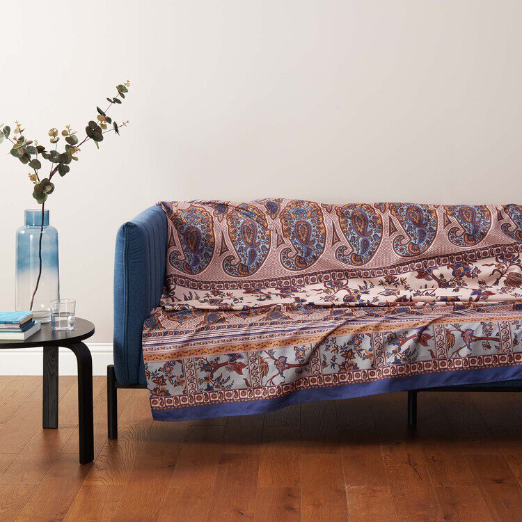 Tissu D'Ameublement Bassetti Granfoulard Indian Roses 41 - Motif Cachemire Rose 180x270 Cm