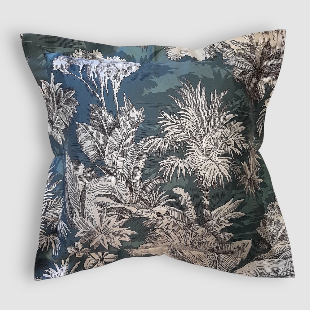 Cuscino Arredo Bassetti Boboli V1 40x40 cm Verde Floreale Esotico