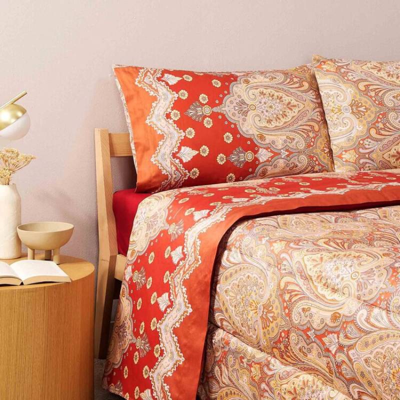 Lenzuola Matrimoniali Bassetti Granfoulard Isolabella in Raso R1 rosso