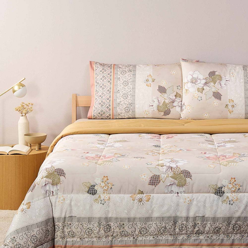 Lenzuola Matrimoniali Bassetti Granfoulard Hanami in Raso 41 Beige