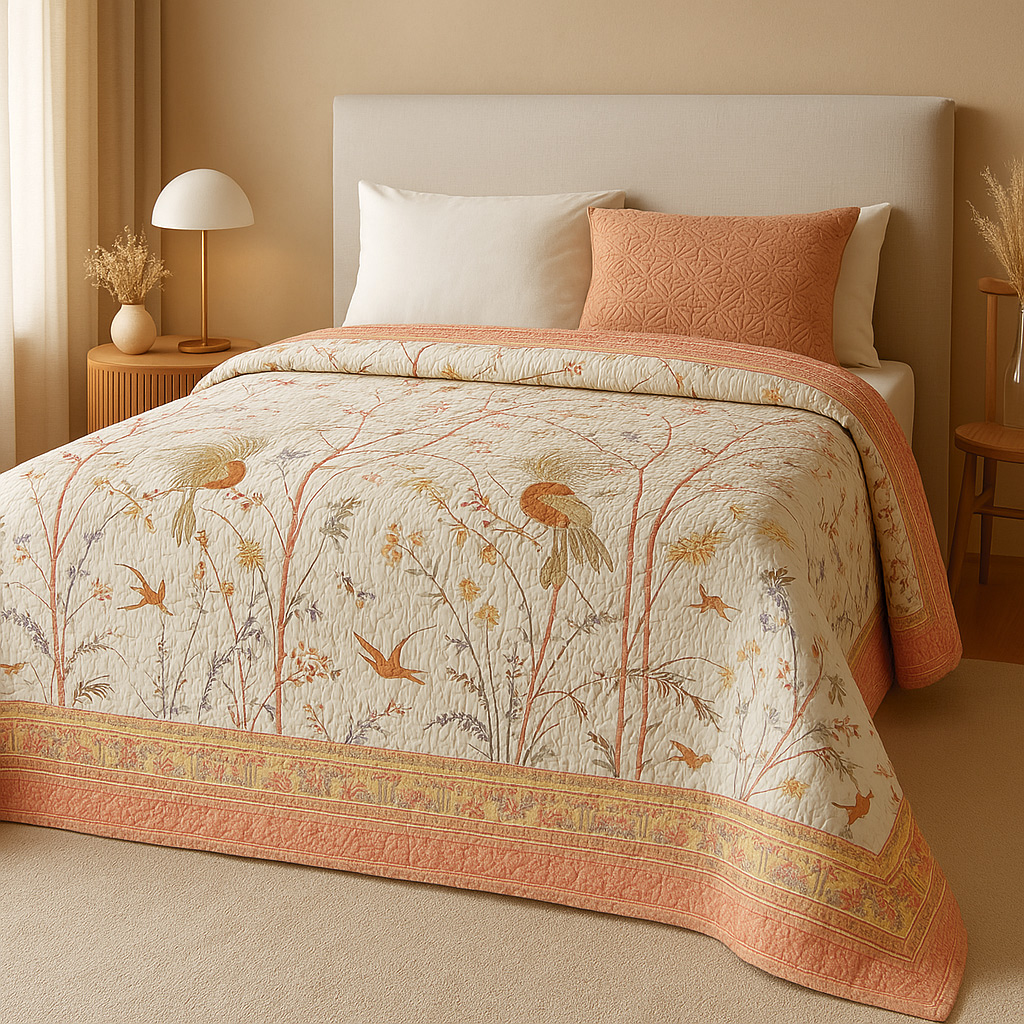 Copriletto in cotone Bassetti trapuntato FONG 4M Granfoulard - 3 misure