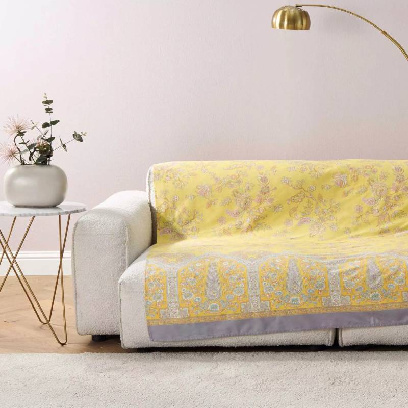 Bassetti Granfoulard Telo arredo Indian Roses Y1 fantasia cachemire giallo