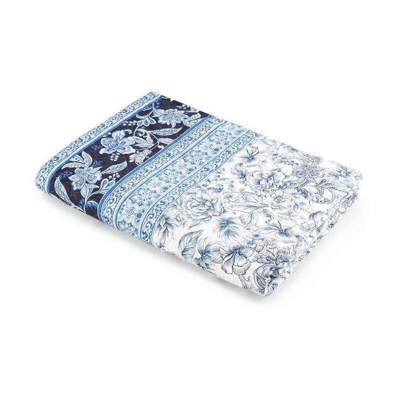 Bassetti Copriletto Trapuntato Singolo 180x255 Capodimonte Blu | Granfoulard in cotone