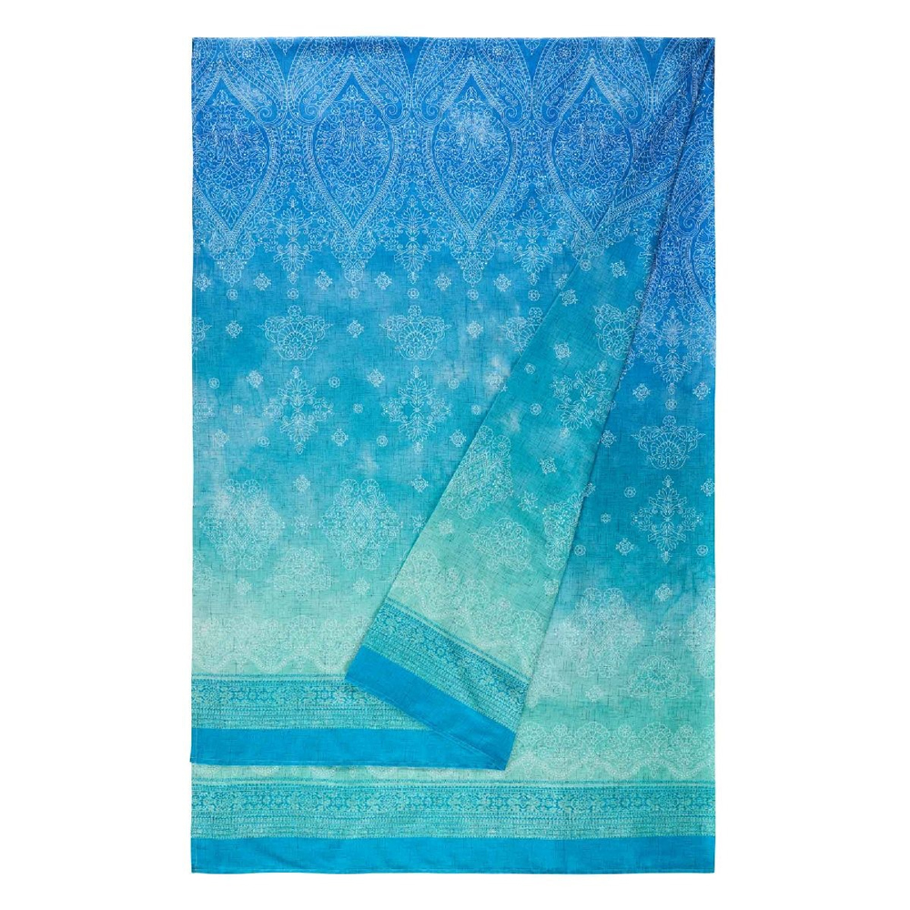 Bassetti Granfoulard Telo arredo 270x270 Kerala B1 – Blu oceano e verde acqua