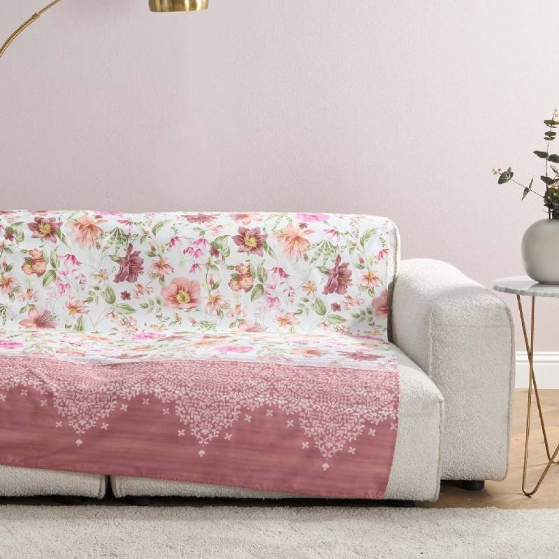 Telo Arredo Bassetti Granfoulard Casablanca P1  - Eleganza floreale Malva