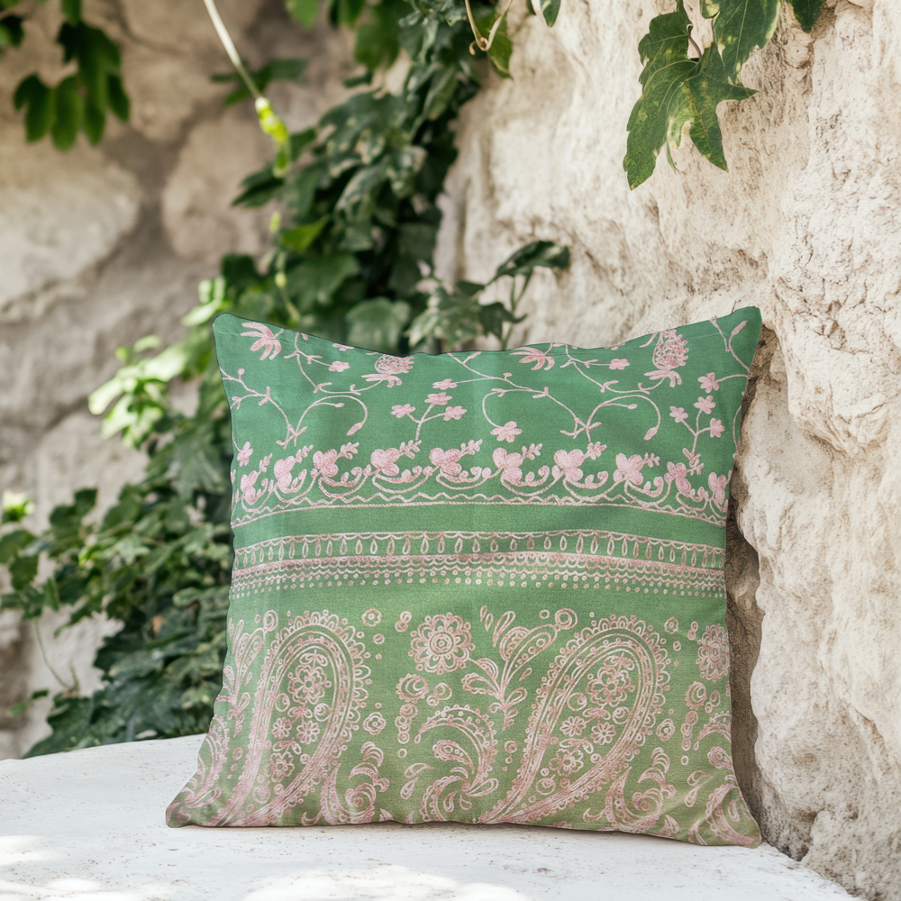 Fodera cuscino in raso 40x40 Bassetti Granfoulard Brenta verde