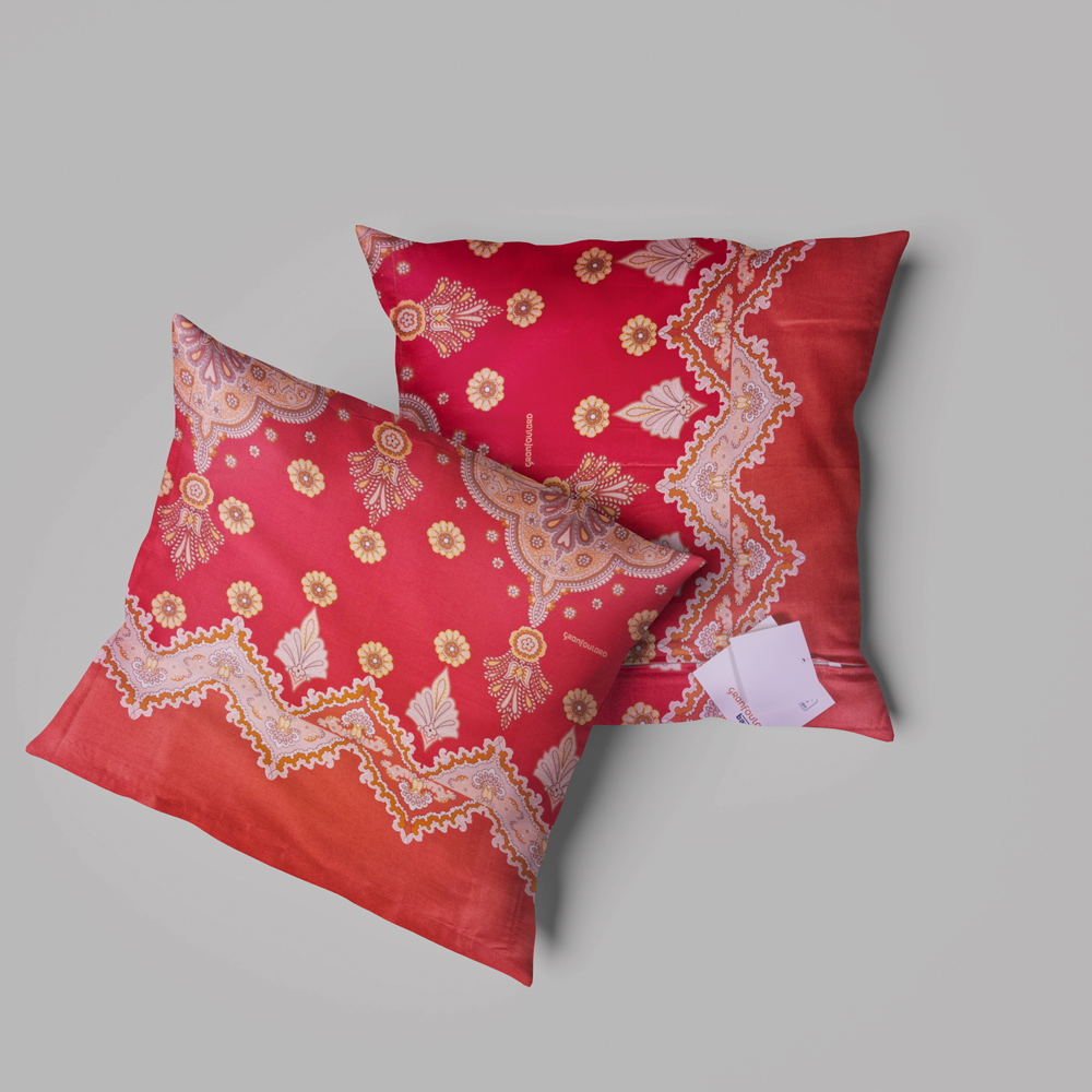 Bassetti Copricuscino Raso 40x40 Isolabella R1 rosso Elegante e Sofisticato