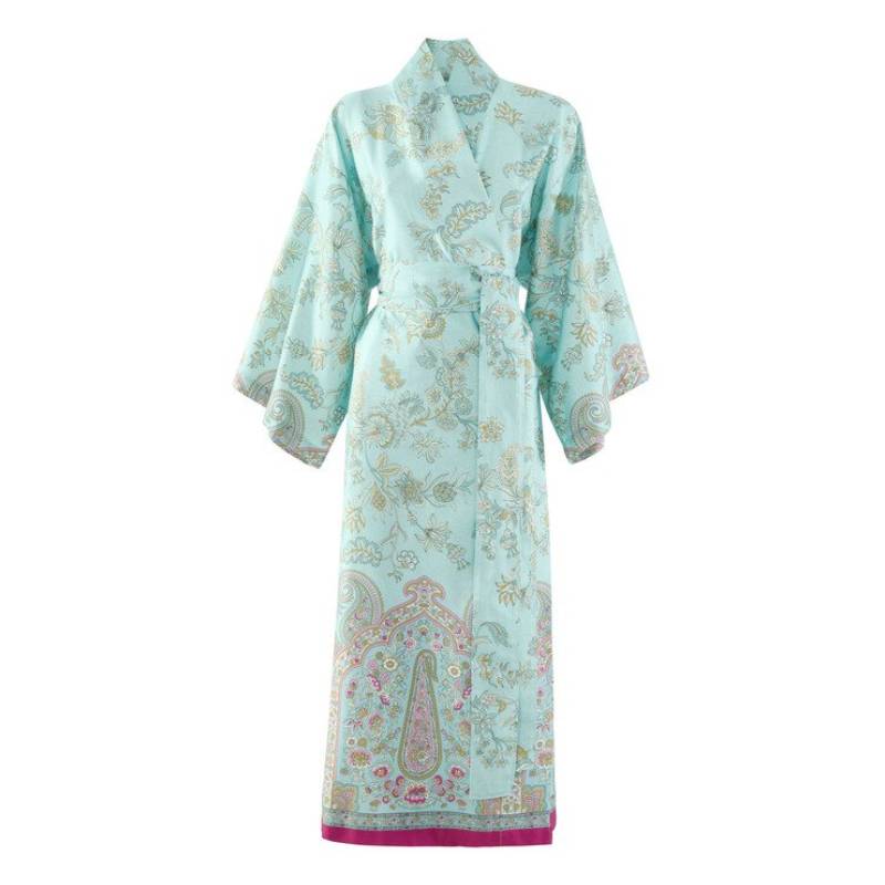 Kimono Bassetti Indian Roses - Eleganza e Stile Paisley verde acqua