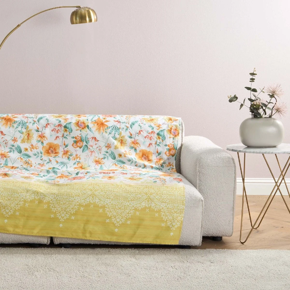 Telo Arredo Bassetti Granfoulard Casablanca Y1 Giallo Oro - 270x270 cm
