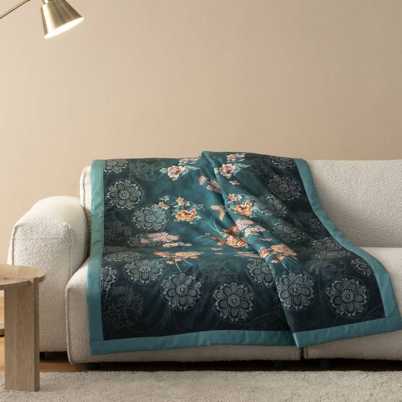 Bassetti Plaid Esperidi B1 135x190 - Eleganza floreale per la tua casa