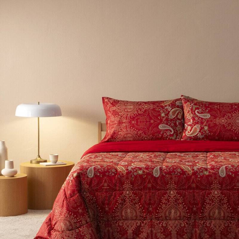 Granfoulard Bassetti Trapunta matrimoniale in cotone Monnalisa R1 rosso