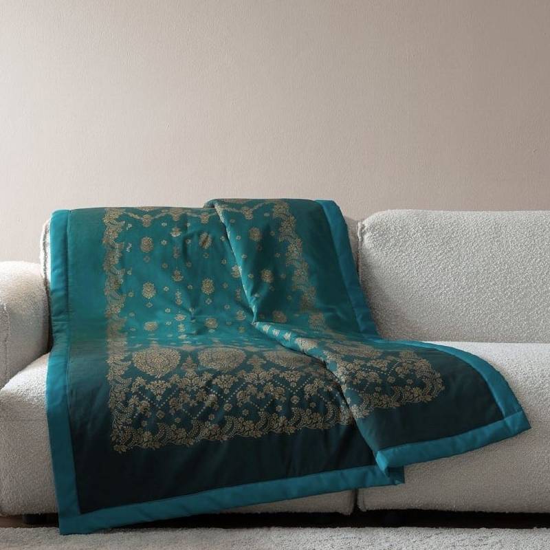 Bassetti Plaid Gold Decor V1 135x190 - Eleganza per la tua casa verde smeraldo