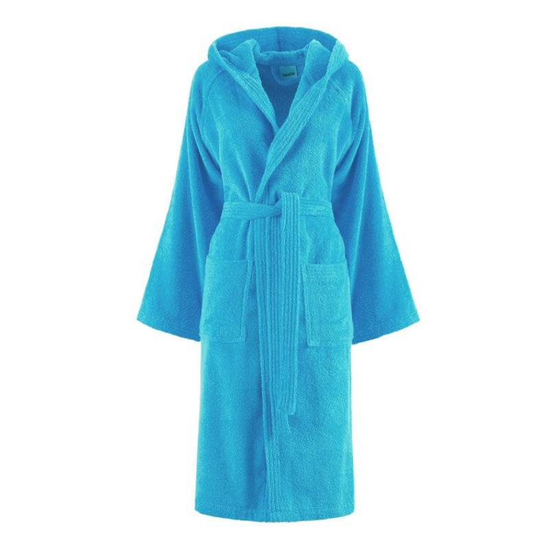 Accappatoio UNISEX con cappuccio Bassetti Pop Color Turchese T5